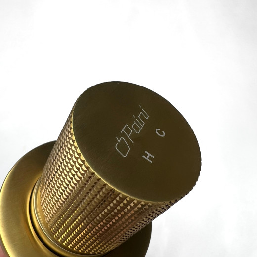 Смеситель для раковины Paini Cox Grip встраиваемый, матовое золото