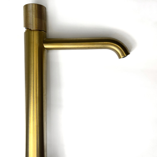 Смеситель для раковины Paini Cox Grip высокий, матовое золото