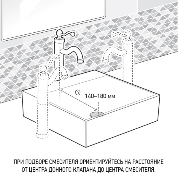 Смеситель для раковины PAINI Duomo без донного клапана, высокий, хром