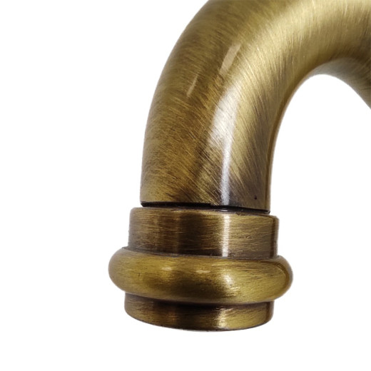 Смеситель для раковины PAINI Duomo без донного клапана, высокий, старая бронза