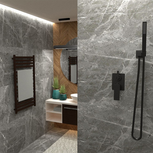 Смеситель для ванны PAINI Grazia встраиваемый,  чёрный матовый PVD