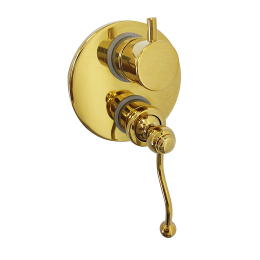 Смеситель для ванны Paini Duomo встраиваемый, золото PVD