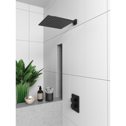 Смеситель для душа Paini Dax встраиваемый с термостатом, черный матовый