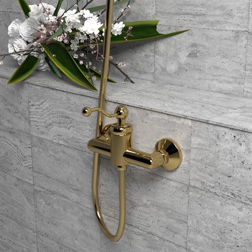 Смеситель для душа Paini Duomo, золото PVD