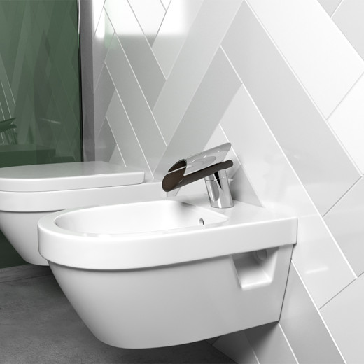 Смеситель для биде Paini Morgana, хром, излив темное дерево