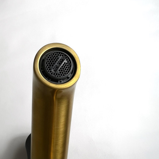 Смеситель для раковины Domus без донного клапана, матовое золото PVD