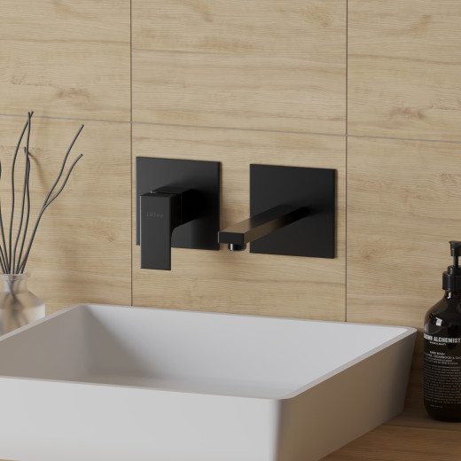 Смеситель для раковины Paini Grazia встраиваемый, черный матовый