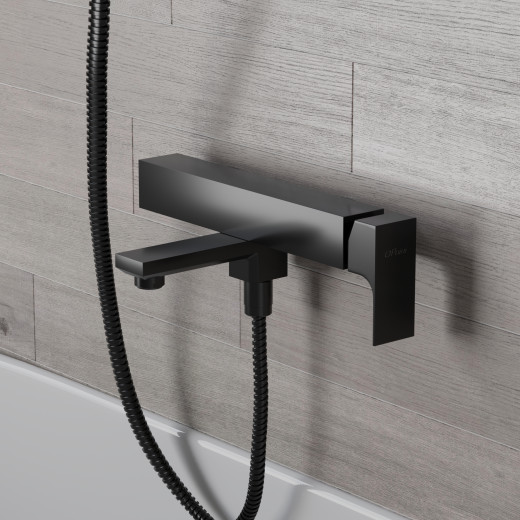 Смеситель для ванны Paini Grazia без аксессуара, черный матовый