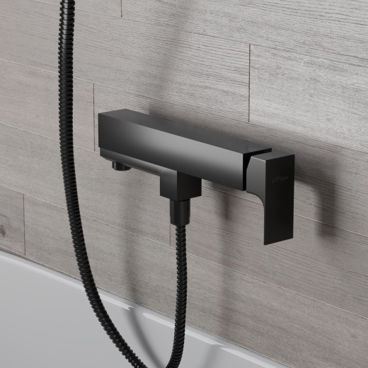 Смеситель для ванны Paini Grazia без аксессуара, черный матовый