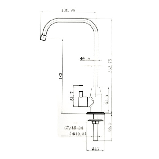 Кран для питьевой воды AF103 Monoflow
