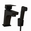 Смеситель для раковины Paini Torre с гигиеническим душем, черный