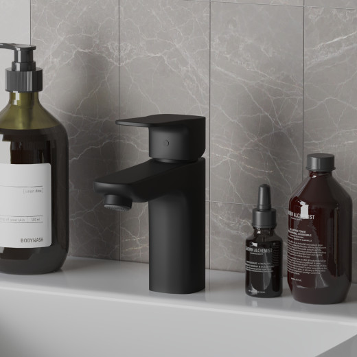 Смеситель для раковины Paini Viva Style без донного клапана, черный