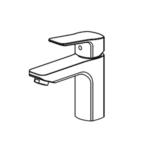 Смеситель для раковины Paini Viva Style без донного клапана, черный