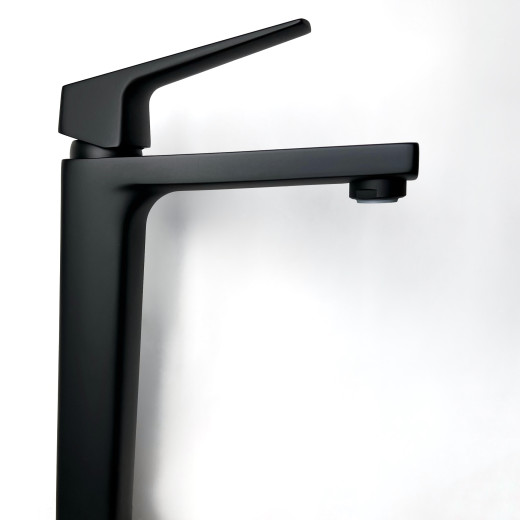 Смеситель для раковины Paini Bari, высокий, черный