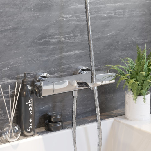 Смеситель для ванны Paini Nove с термостатом, хром