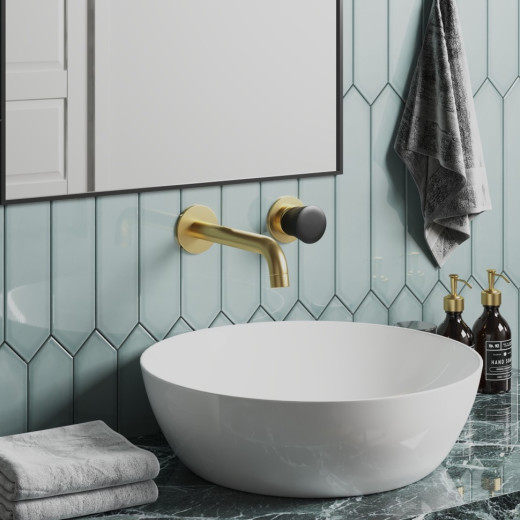 Смеситель для раковины Paini Domus встраиваемый, матовое золото PVD