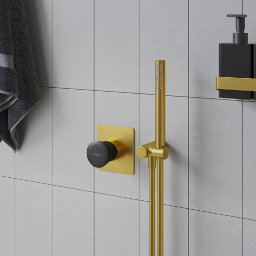 Смеситель для душа Paini Domus встраиваемый, матовое золото PVD