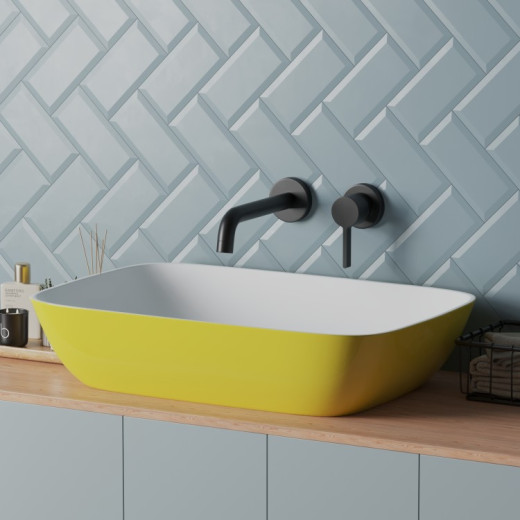 Смеситель для раковины Paini Brera встраиваемый, чёрный матовый PVD