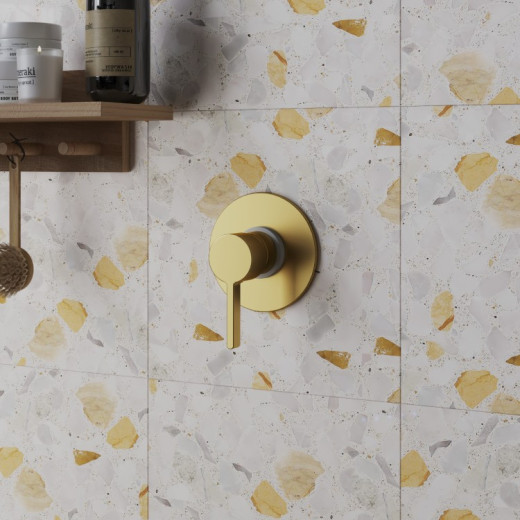 Смеситель для душа Paini Brera встраиваемый, матовое золото PVD