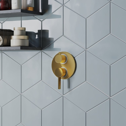 Смеситель для ванны Paini Brera встраиваемый, матовое золото PVD