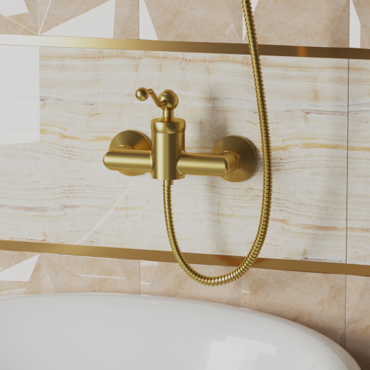 Смеситель для душа PAINI Duomo без аксессуаров, матовое золото PVD