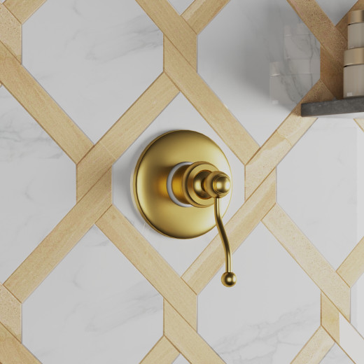 Смеситель для душа Paini Duomo встраиваемый, матовое золото PVD