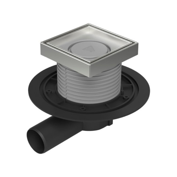 Душевой трап с решеткой под плитку Paini 125х125 мм