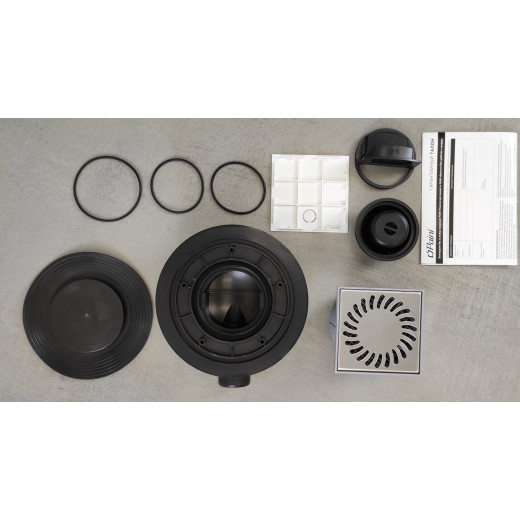 Душевой трап с решеткой Paini 125х125 мм