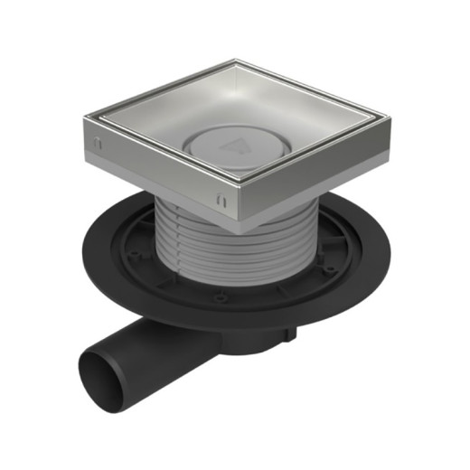 Душевой трап с решеткой под плитку Paini 150х150 мм