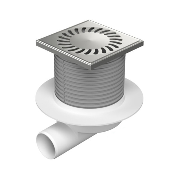 Душевой трап с рамкой и решеткой Paini 125х125 мм, Нептун