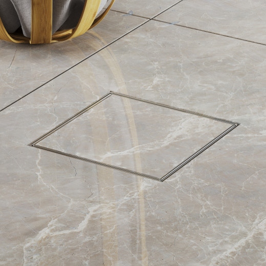 Душевой трап с решеткой под плитку Paini 125х125 мм, Нептун