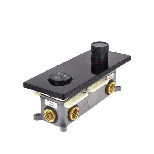 Ebro Встраиваемый душевой комплект с термостатом 3 режима TVZ-8801 Чёрный