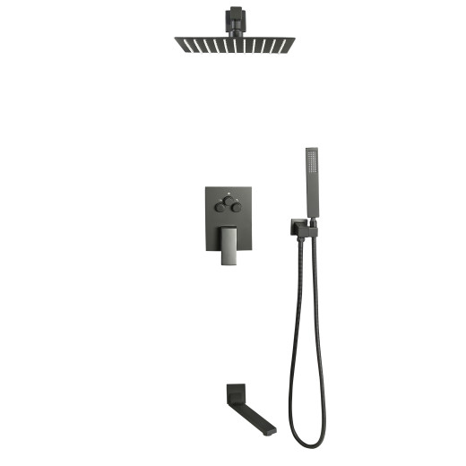 Eden Встраиваемый душевой комплект  3 режима TVZ-0817 Чёрный