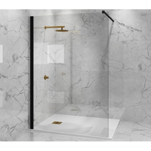 Душевая перегородка 100x195 стекло прозрачное