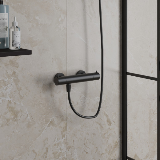 Смеситель для душа PAINI COX без аксессуара, с термостатом, черный матовый PVD (PZ)