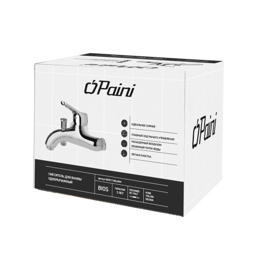 Смеситель для ванны PAINI Bios, хром CROMO3 (CR)
