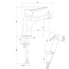 Смеситель для раковины PAINI Messina с гигиеническим душем, хром CROMO3 (CR)