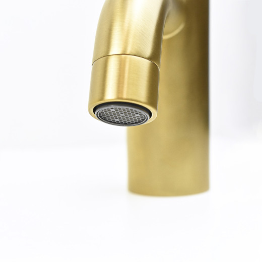 Смеситель для раковины PAINI Cox без донного клапана, матовое золото PVD (PJ)