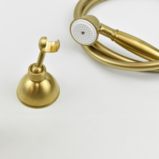 Смеситель для ванны PAINI Duomo с аксессуарами, матовое золото PVD (PJ)