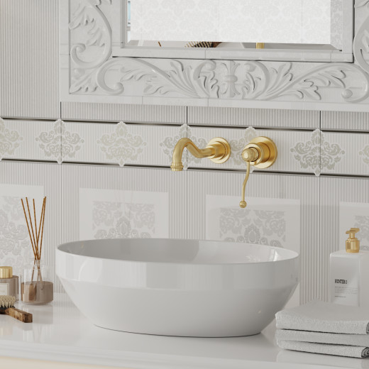 Смеситель для раковины PAINI Duomo встраиваемый, матовое золото PVD (PJ)