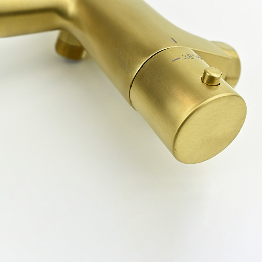 Смеситель для ванны и душа PAINI Cox термостат, матовое золото PVD (PJ)