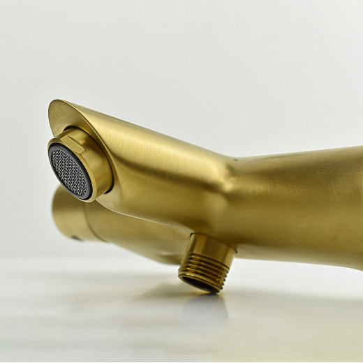 Смеситель для ванны и душа PAINI Cox термостат, матовое золото PVD (PJ)