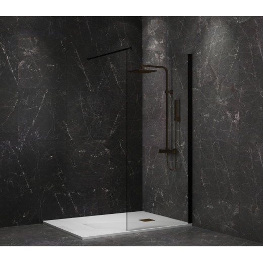 Душевая перегородка 80x195 стекло прозрачное