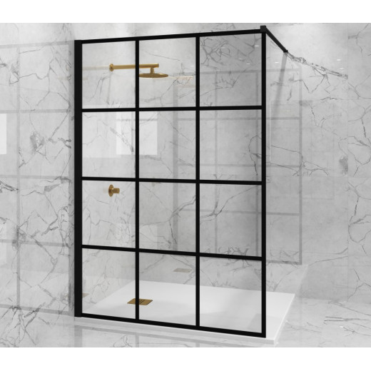 Душевая перегородка 100x195 рисунок решетка