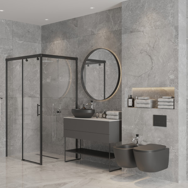 Душевой лоток PAINI Harmony 650 мм, черный матовый