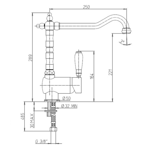 78CR5881ANTKM Cox смеситель для кухни, хром