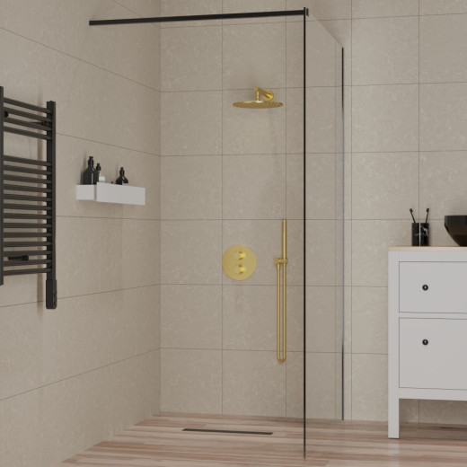 Смеситель для душа PAINI Cox встраиваемый с термостатом, матовое золото PVD