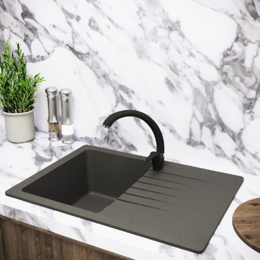 Смеситель для кухни, Fortis, черный матовый