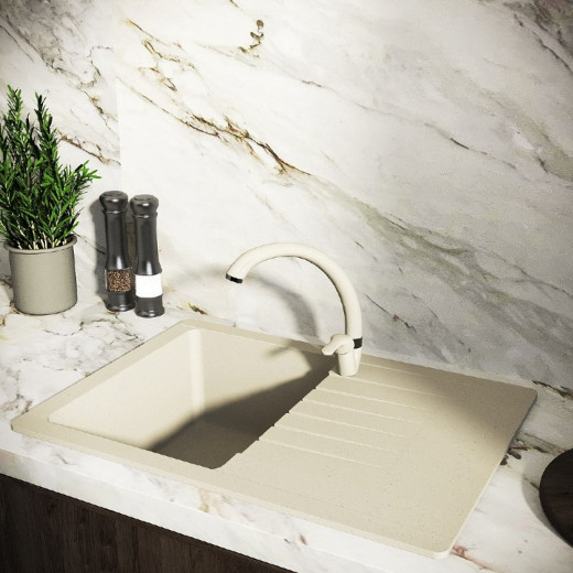 Смеситель для кухни, Fortis, бежевый матовый