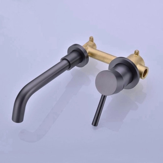 Atlas Чёрный. Встроенный смеситель для раковины скрытого монтажа TVZ-0813